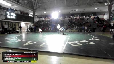 157 lbs 1st Place Match - Sebastian Jensen, Mt Carmel vs Brandon Kendro, Rancho Bernardo