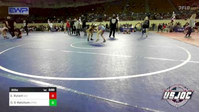 90 lbs Consolation - Emersyn Rylant, Norman Grappling Club vs Onesty Simmons-Ketchum, El Paso Wildcats