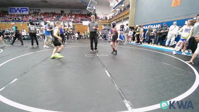 70 lbs Quarterfinal - Levi Wright, Weatherford Youth Wrestling vs Jackson Griffin, Team Nomad