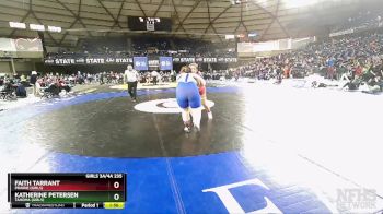 Girls 3A/4A 235 1st Place Match - Faith Tarrant, Prairie (Girls) vs Katherine Petersen, Tahoma (Girls)