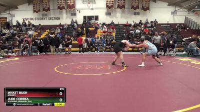 215 lbs Quarterfinal - Jude Correa, Wyoming Seminary (PA) vs Wyatt Bush, Grundy