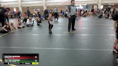 72 lbs Round 3 (6 Team) - Colton Hissong, MI Pitbulls vs Peyton Hannah, Hazel Park Vikings