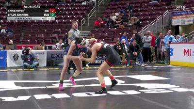 124 lbs First Round - Saige Olver, Honesdale-G vs Chloe Zacherl, McDowell-G