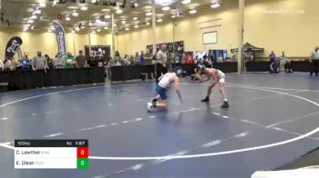 100 lbs Quarterfinal - Cristian Lowther, Ringgold vs Ewan Olson, Steel Valley