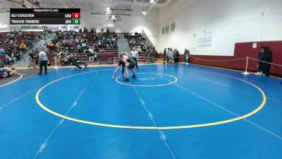 190 lbs Quarterfinal - Eli Coulter, Laramie vs Travis Timboe, Jackson Hole