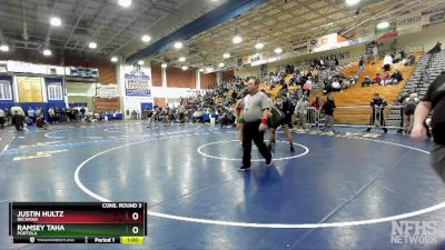 157 lbs Cons. Round 3 - Ramsey Taha, Portola vs Justin Hultz, Beckman