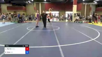 72 kg Consi Of 8 #1 - Leila Martin, Morro Bay Wrestling vs Emma Cole, Missouri