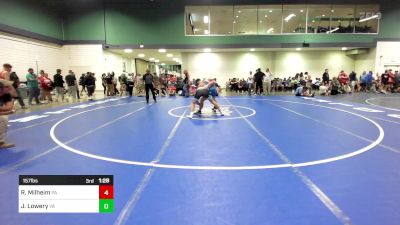 157 lbs Consi Of 64 #2 - Reagan Milheim, PA vs Justin Lowery, VA