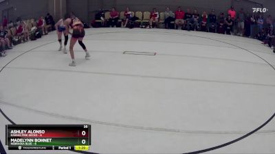 113 lbs Round 3 (8 Team) - Ashley Alonso, Kansas Pink Gecko vs Madelynn Bohnet, Nebraska Blue