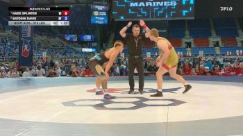215 lbs Semis - Kade Splinter, WI vs Satoshi Davis, NV