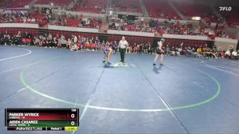 126 lbs Round 1 (16 Team) - Parker Wyrick, Lubbock vs Aiden Casarez, Comal Pieper