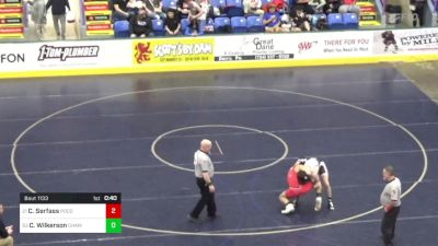 157 lbs Consi Of 32 #1 - Ceejay Serfass, Pocono Mtn East vs Christopher Wilkerson, Chambersburg