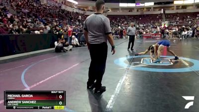 5A 114 lbs Champ. Round 1 - Andrew Sanchez, Los Lunas vs Michael Garcia, Cibola