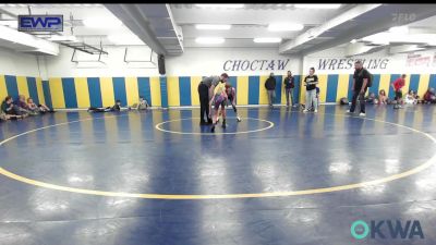 76-80 lbs Semifinal - Jakoda Fisher, Weatherford Youth Wrestling vs Lathan Russell, Tecumseh Youth Wrestling