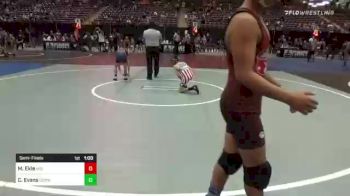 65 lbs Semifinal - Mason Ekle, Mid Valley vs Cruz Evans, Cowboy Mat Club