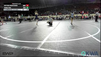 117 lbs 7th Place - Tiana Fox, CacheWrestlingClub vs Peyton Hightower, Mannford Pirate Youth Wrestling