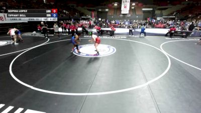 170 lbs Sophia Lopez, LAWA - Los Angles Wrestling Association vs Tiffany Bell, IEWA - Inland Empire Wrestling Association