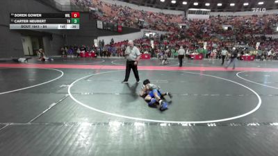 84 lbs Cons. Round 4 - Soren Gowen, St. Croix Falls Saints vs Carter Neubert, Team Nazar