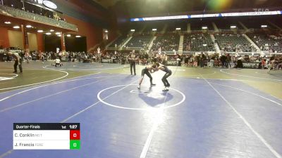 114 lbs Quarterfinal - Champ Conklin, No Team vs Jimmy Francis, Fergus Wrestling Club