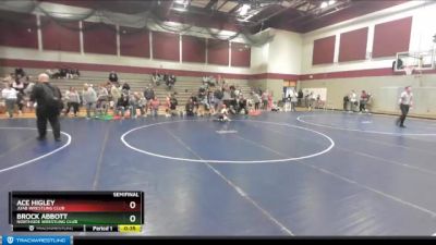 52 lbs Semifinal - Ace Higley, Juab Wrestling Club vs Brock Abbott, Northside Wrestling Club