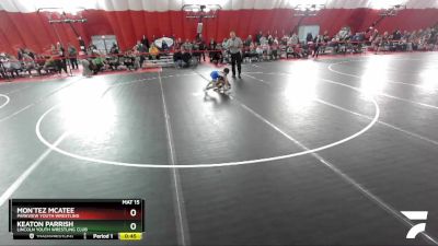 59-60 lbs Round 1 - Keaton Parrish, Lincoln Youth Wrestling Club vs Mon`Tez McAtee, Parkview Youth Wrestling