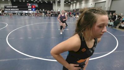 120 lbs Cons. Sub-quarters - Chloe Medlock, Putnam City West High School Wrestling vs Winter West, Mat Demon Wrestling Club