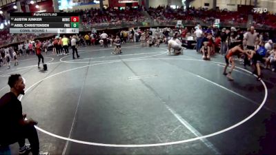 90 lbs Cons. Round 1 - Austin Junker, Midwest Destroyers Wrestling Club vs Abel Christensen, Pioneer Wrestling Club