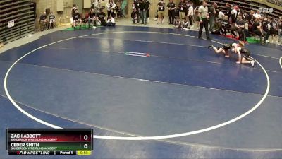 64 lbs Cons. Round 5 - Zach Abbott, Sanderson Wrestling Academy vs Ceder Smith, Sanderson Wrestling Academy