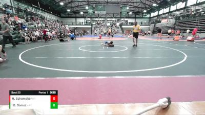 55-57 lbs Quarterfinal - Brixton Gomez, NWo Wrestling Club vs Hunter Schomaker, Rough Riders