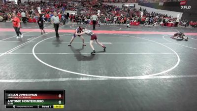 76 lbs Cons. Round 4 - Logan Zimmerman, Janesville Pythons WC vs Antonio Montemurro, B.A.M.