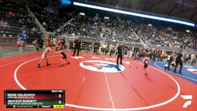 53 lbs Champ. Round 2 - Ridge Malkovich, Worland Wrestling Club vs Grayson Burnett, Green River Grapplers Wrestling