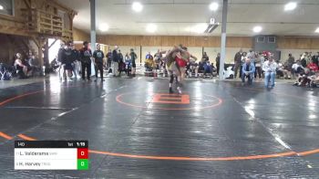 140 lbs Round Of 16 - Lietrim Valderama, Swiftwater vs Hayden Harvey, Trout Run