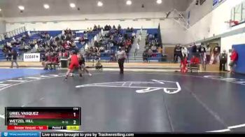 174 lbs Quarterfinal - Wetzel Hill, Mt SAC vs Uriel Vasquez, Bakersfield