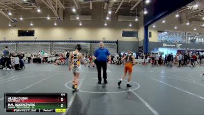 100 lbs Round 4 (8 Team) - Allen Dunn, Full Circle vs Hal Rosenzweig, Junior Terps Xtreme