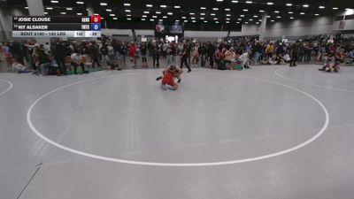 130 lbs Cons. Rd Of 32 - Josie Clouse, Gardner Edgerton High School Wrestling vs Kit Alsaker, Team Nazar Training Center