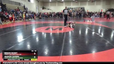 55 lbs Champ. Round 2 - Hudson Gassen, Heartland Wrestling Academy vs Briggs Dickey, Forest Lake Wrestling Club