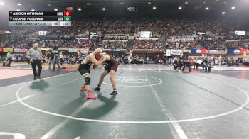 A - 215 lbs 3rd Place Match - Cooper Fulgham, Sidney / Fairview vs Ashton Orthman, Hardin