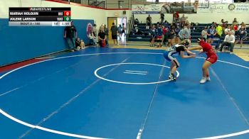 165 lbs Round 1 - Jolene Larson, Valley Union High School vs Mariah Holquin, Willcox High School