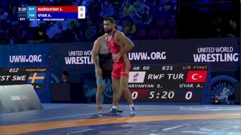 60 kg 1/8 Final - Stepan Maryanyan, Russian Wrestling Federation vs Ahmet Uyar, Turkey
