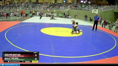 100 lbs Round 3 - Bailey Wilson, Eagle Point Youth Wrestling Cl vs Jezlynn Battles, Eatonville Cruisers Wrestling