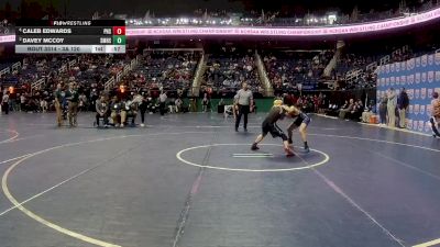 3A 120 lbs Cons. Round 3 - Caleb Edwards, Piedmont High School vs Davey McCoy, Smoky Mountain High School