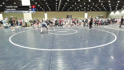 126 lbs Cons. Quarters - Carter York, Ozark High School vs Liam Urick, Coppell High School