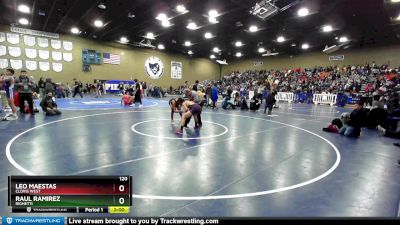 120 lbs Champ. Round 2 - Leo Maestas, Clovis West vs Raul Ramirez, Righetti