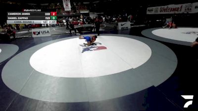 Cons. Round 5 - Cameron James, Centennial High School Wrestling vs Daniel Zappas, Palo Alto Elite WC