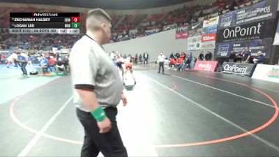 5A Boys 165 lbs Quarterfinal - Zechariah Halsey, Lebanon Boys vs Logan Lee, Ridgeview Boys