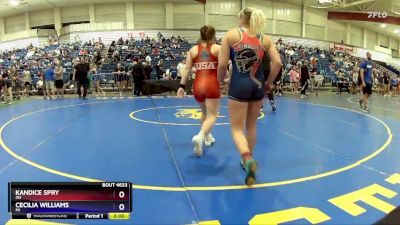 125 lbs Semifinal - Kandice Spry, OH vs Cecilia Williams, MI