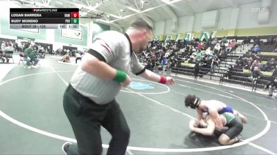 128 lbs Champ. Round 1 - Logan Barrera, Ramona vs Rudy Moreno, Palo Verde Valley