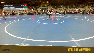 80 lbs Consi Of 16 #1 - Axel Stravlo, Tough N Technical Wrestling Club vs Beckett George, G1 Training Center