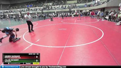 90 lbs Cons. Round 3 - Javier Vazquez, Pinnacle Wrestling Club vs Caleb Rickert, Wisconsin