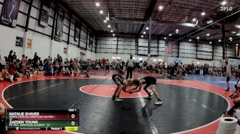 75 lbs Finals (4 Team) - Zaeden Young, PIT BULL WRESTLING ACADEMY vs Natalie Shaver, NORTH CAROLINA WRESTLING FACTORY
